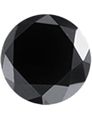 3/4 (0.71-0.80) Cts of 5.00-5.70 mm AAA Round Black Diamond (1 pc) Loose Diamond