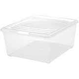 Clear Plastic Storage Box, 21 Qt. - Set of 4 (Clear)