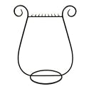 BLACK metal JEWELRY harp NECKLACE RACK stand HOLDER