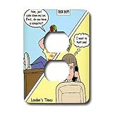 Londons Times Funny Computer Cartoons - TYPICAL TECHIE HELP DEPARTMENTS - Light Switch Covers - 2 plug outlet cover