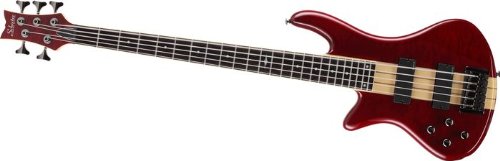 Schecter Guitar Research Stilleto Elite 5 Left Handed Bass See Through Red (See Through Red) 3177LZfsFIL Schecter Guitar Research Stilleto Elite 5 Left Handed Bass See Through Red (See Through Red)