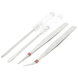 uxcell スクリュードライバーピンセット プラスチック 金属材質 フラットヘッドクロスヘッド