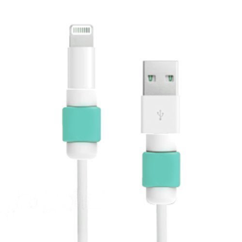 BUTEFO 2 Pieces Charging Cable Protector Saver Lightning Saver Protective For iPhone 5 ,5s ,6 , 6 Plus (Sky Blue)