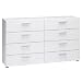 Pepe 8-Drawer Double Dresser- White