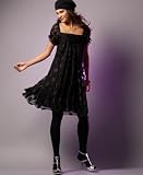 DKNYC Short-Sleeve Polka-Dot Dress