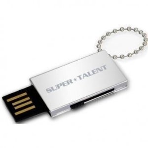 Super Talent Pico-B Slide 4 GB USB 2.0 Flash Drive STU4GPBS