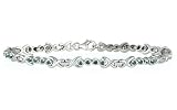 0.50 Carat Natural Blue Diamond Bracelet in Platinum Plated Sterling Silver