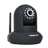 Foscam FI8910W Wireless/Wired Pan & Tilt IP/Network Camera with IR-Cut Filter for True Color Images - 8 Meter Night Vision and 3.6mm Lens (67° Viewing Angle) - Black NEWEST MODEL