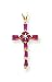 14k Diamond & Ruby Cross Pendant