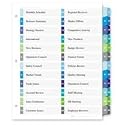 Avery Ready Index Double-Column Table of Contents Dividers, 32-Tab, Multi-Color (11322)