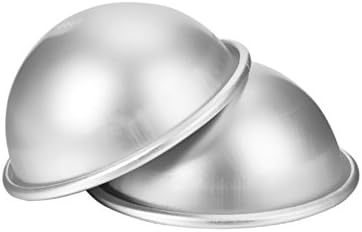2pcs 3D Aluminum Half Ball Sphere Bath Bomb Cake Pan Tin Baking Mold Pastry Mould 5.5cm Dia