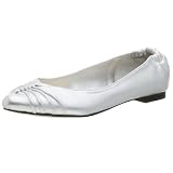 Steve Madden Womens Candyy Flat,Silver Leather,8.5 M
