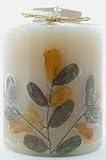 Auroshikha Flower Candles - Orange Blossom - Pillar (2-3/4 In x 3 In)