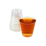 Shot Glasses Durable Plastic Clear 2oz. 50/Pkg