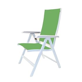 KETTLER Basic Multi-Position Folding Chair, White  Lime