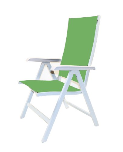 KETTLER Basic Multi-Position Folding Chair, White/ Lime