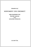 Produkt-Bild: Monument und Inschrift (Beitrage Zur Altertumskunde)