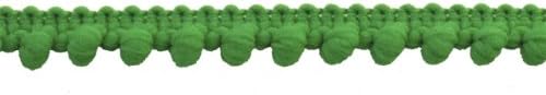 Pompom Fringe 3/8-Inch Polyester Fringe Rolls for Arts and Crafts, 25-Yard, Mini, Hunter