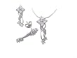 Sterling Silver Fashion CZ Necklace and Earring Set