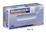 Shamrock 10113P Powder Free Textured Latex Large Examination Gloves - Sold by the Case