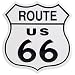 Route 66 Shield Highway Sign