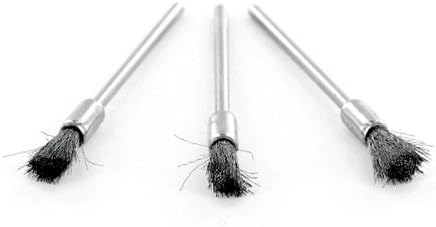ROTACRAFTSteel Pencil Brushes, Pack of 3, Silver