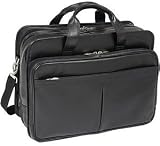 Mcklein R Series Walton Leather Expandable Double Compartment Laptop Briefcase