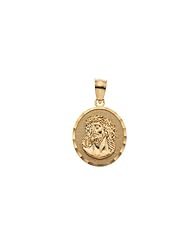 25.00x23.00 mm Face of Jesus (Ecce Homo) Pendant in 14K Yellow Gold
