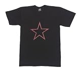 Red China Star Black T-Shirt