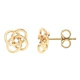 Jewelry : 14k Yellow Gold Love Knot Earrings, 7.5mm
