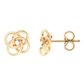 Childrens Toyshop  Jewelry : 14k Yellow Gold Love Knot Earrings, 7.5mm