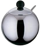 Stainless Steel 12.oz Sugar Bowl with Black Knob