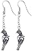 Revolver Handgun Pewter Earrings