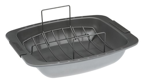 Anolon Sure Grip Bakeware 14 by 16 1/2 -Inch Roasting Pan with Rack