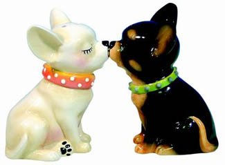 Kissing Chihuahua Dogs Salt & Pepper Shakers