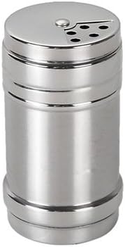 Verdental Stainless Steel Dredge Salt / Sugar / Spice / Pepper Shaker Seasoning Cans with Rotating Cover - 6 PCS