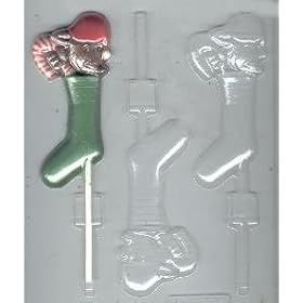 Mouse In Stocking Pop Candy Molds by
