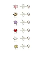 Córdoba Joyeros Conjunto 6 Pares Pendientes Zirconium Colors