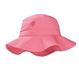 Coolibar UPF 50+ Kids' Chlorine Resistant Bucket Sun Hat (Large / X-Large - Pink)