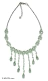 Quartzite choker, 'Green Rain Shower'