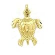Sea Turtle Charm 14k Gold 13mm