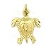 Sea Turtle Charm 14k Gold 13mm