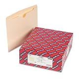 Smead Letter Size Manila File Jackets with Double-Ply Tab 100 Count (75500)