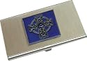 Blue Celtic Cross Business Card Holder / Case