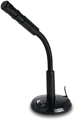 Vingsong Normal Plug and Play Home Studio Adjustable USB Desktop Microphone Compatible w/ PC and Mac,ideal for Chatting, Skype, Recording(Black)