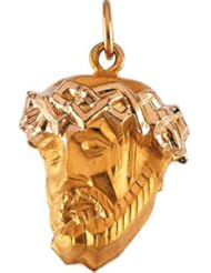 Head Of Jesus With Crown Pendant 14K Yellow R16929
