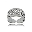 Adjustable Flower Toe Ring Filigree Style in Solid 925 Silver Adjustable Flower Toe Ring Filigree Style in Solid 925 Silver