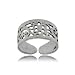 Adjustable Flower Toe Ring Filigree Style in Solid 925 Silver
