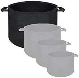 Hydrolux Black Breathable Fabric Grow Bag Planter Hydroponic Plant Container Aerated Pot with Handles (1 Count, 5 Gallon) by Hydrolux