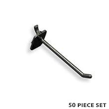 Azar 800004-B 4-Inch Black Plastic Hook, 50 Piece Set